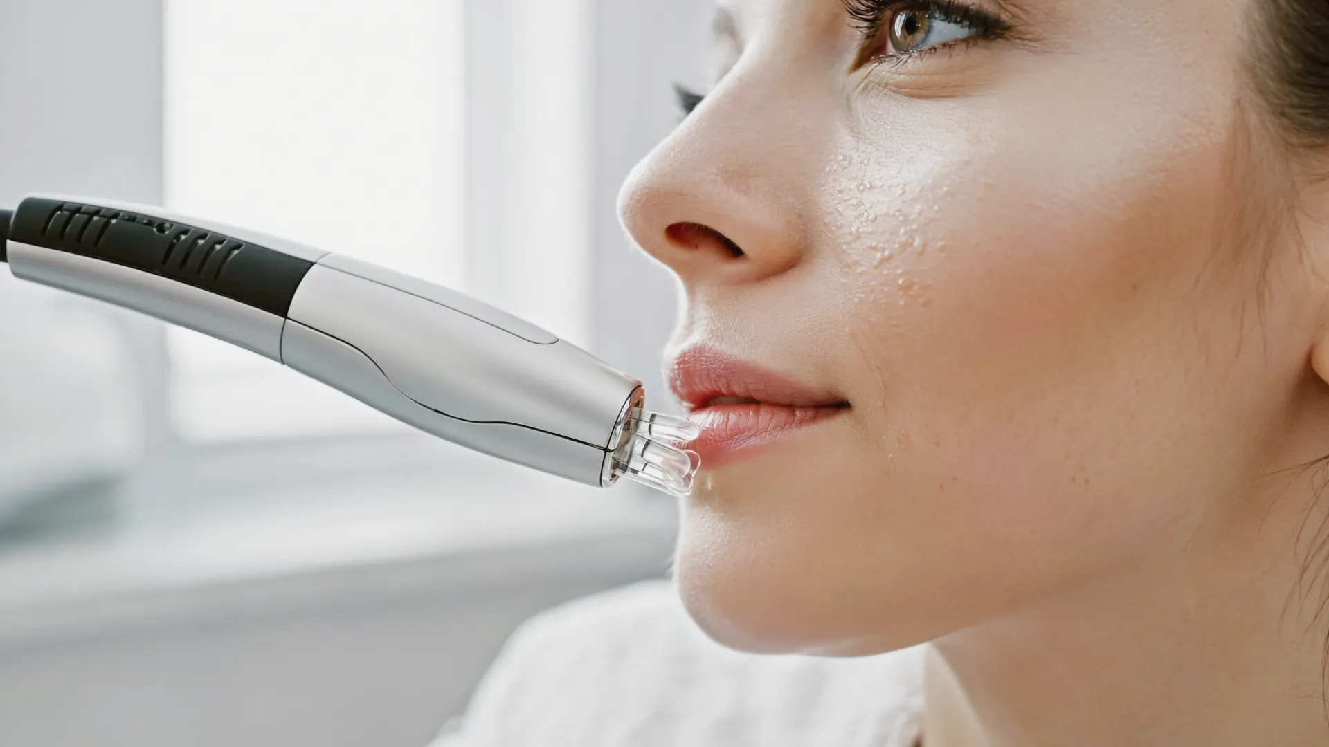 HydraFacial device gently treating congestion-prone skin during a Dublin clinic session